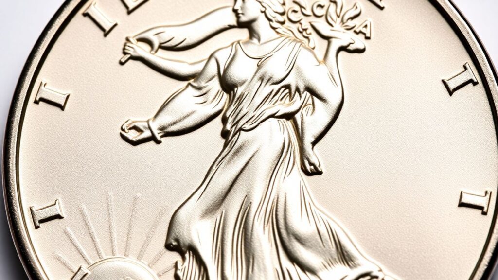 Walking Liberty Half Dollar coin obverse and reverse.