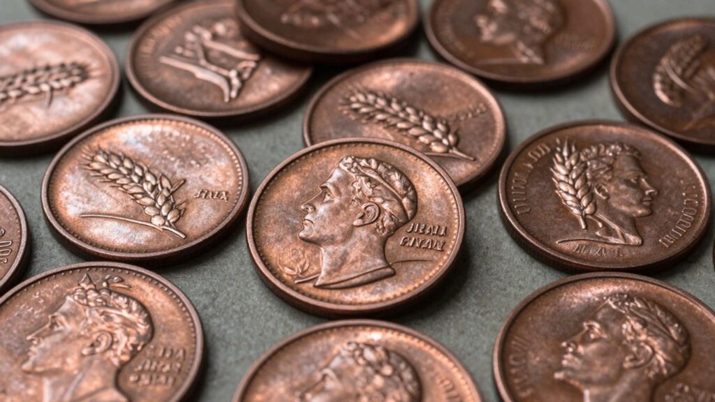 Collection of vintage wheat pennies