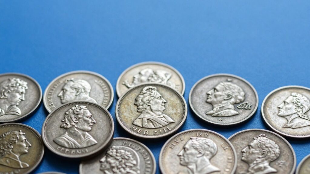 Collection of valuable antique barber coins.